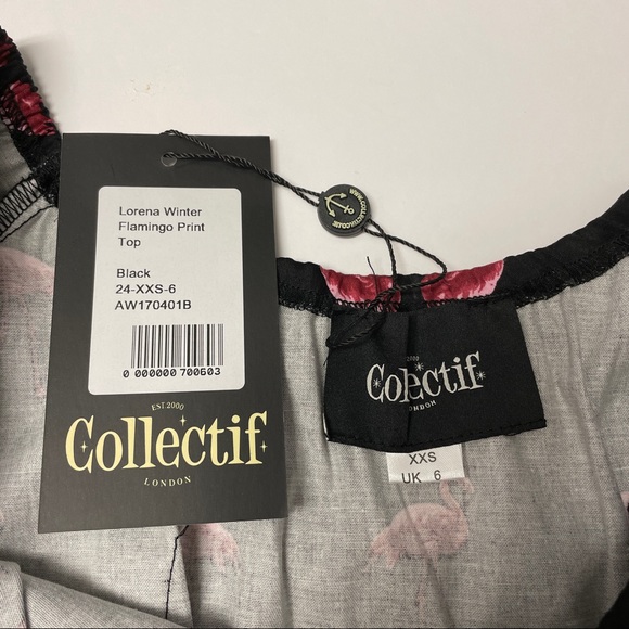 NWT Collectif Lorena Winter Flamingo Top - Picture 5 of 9